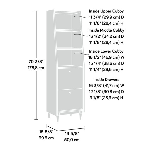 Posner narrow outlet standard bookcase